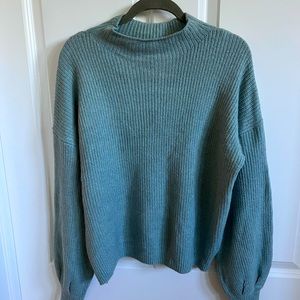 Pink rose Tiffany blue sweater